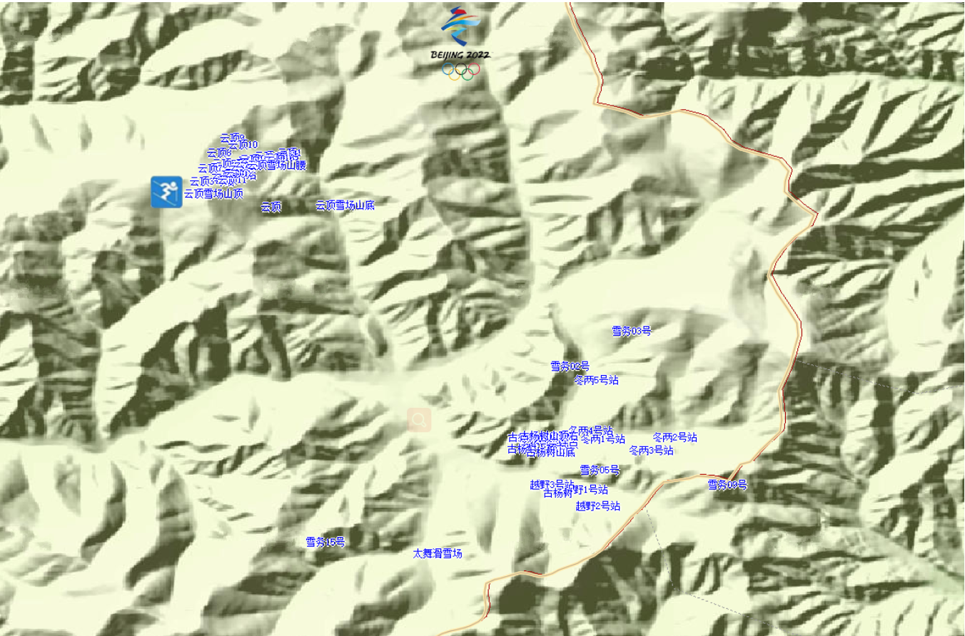 (2)崇礼赛区站点分布图